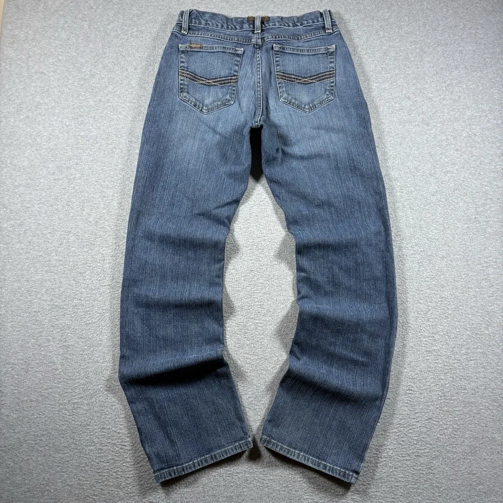Ariat M4 Legacy Mens 30x34 Blue Relaxed Boot Cut Denim Jeans Western Workwear